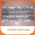 Top quality natural fur chinchilla rabbit plate for coat